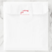 Sticker Rond Fille de soudage - Soudage (Sac)