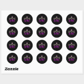 Sticker Rond Fille de volley-ball (Feuille)