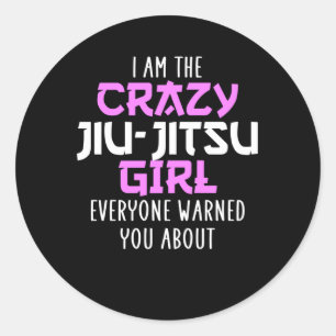 Sticker Rond fille djiu-jitsu