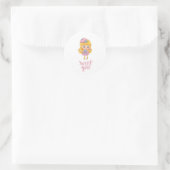 Sticker Rond fille douce (Sac)