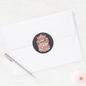 Sticker Rond Fille du Roi Conception Foi Chrétienne (Enveloppe)