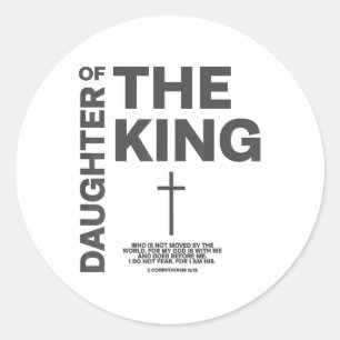 Sticker Rond Fille Du Roi Enfant De Dieu Jésus Femme Chrétienne
