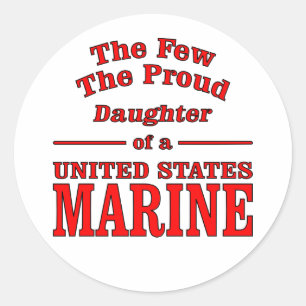 Sticker Rond Fille d'une marine des Etats-Unis