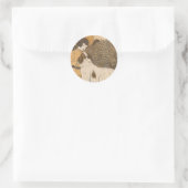 Sticker Rond Fille et chien (Sac)