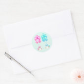 Sticker Rond Fille et garçon jumeaux (Enveloppe)