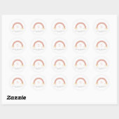 Sticker Rond Fille Fleur Arc-En-Ciel Daisy Anniversaire (Feuille)