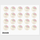 Sticker Rond Fille Fleur sauvage 1er anniversaire (Feuille)