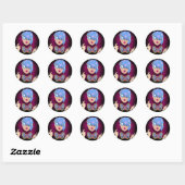Sticker Rond fille gamer (Feuille)