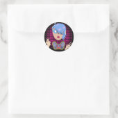 Sticker Rond fille gamer (Sac)