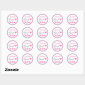 Sticker Rond Fille Glam rose Lilac violet Parties scintillant S (Feuille)