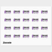 Sticker Rond Fille Interrompue 1 épilepsie (Feuille)