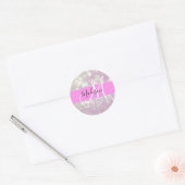 Sticker Rond Fille Lilac Shimmer Parties scintillant Étincelles (Enveloppe)