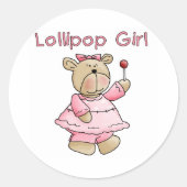 Sticker Rond Fille Lollipop (Devant)