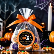 Fille mignonne Citrouille Fantôme Joyeux Halloween