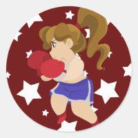 Fille mignonne de boxeur