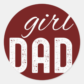 Sticker Rond Fille papa Fête des pères grill