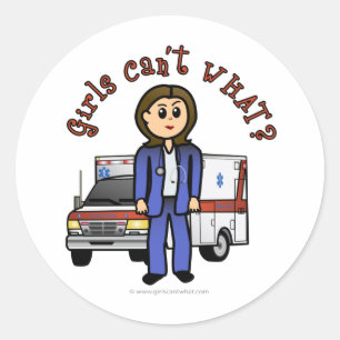 Sticker Rond Fille paramétrique légère