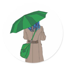 Fille parapluie