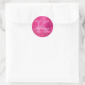 Sticker Rond Fille Parties scintillant rose chaud Glam Étincell (Sac)