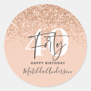 Sticker Rond Fille parties scintillant scintille moderne fête 