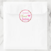 Sticker Rond Fille princesse rose Parties scintillant or Sweet (Sac)