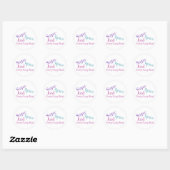 Sticker Rond Fille qui dit (Feuille)