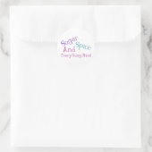 Sticker Rond Fille qui dit (Sac)