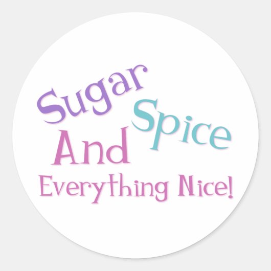 Sticker Rond Fille qui dit (Devant)
