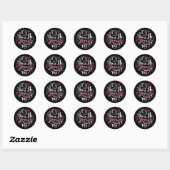 Sticker Rond Fille rose Christian Valentine Jésus m'aime (Feuille)