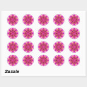 Sticker Rond Fille rose délice Géométrie Mandala (Feuille)