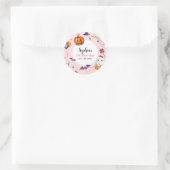 Sticker Rond Fille rose Éffrayant Halloween Anniversaire Favori (Sac)