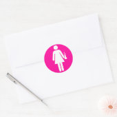 Sticker Rond Fille scientifique (Enveloppe)