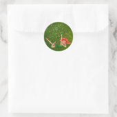 Sticker Rond Fille shamrock (Sac)