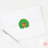 Sticker Rond Fille shamrock (Enveloppe)