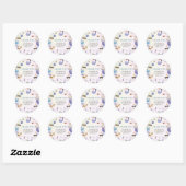 Sticker Rond Fille Sirène 1ère fête d'anniversaire (Feuille)