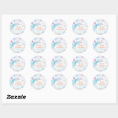 Sticker Rond Fille Sirène 1ère fête d'anniversaire (Feuille)