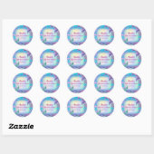 Sticker Rond fille sirène Anniversaire (Feuille)