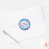 Sticker Rond fille sirène Anniversaire (Enveloppe)