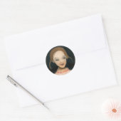 Sticker Rond Fille souriante, Helene Schjerfbeck (Enveloppe)