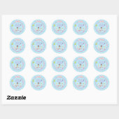 Sticker Rond Fille spa Pamper fête d'anniversaire (Feuille)