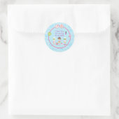 Sticker Rond Fille spa Pamper fête d'anniversaire (Sac)