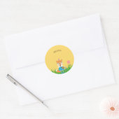 Sticker Rond Fille Spring Fox (Enveloppe)