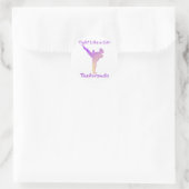 Sticker Rond Fille Taekwondo (Sac)