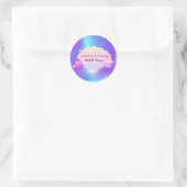 Sticker Rond Fille tendance, boulangerie holographique Cupcake (Sac)