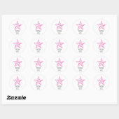Sticker Rond fille texas (Feuille)