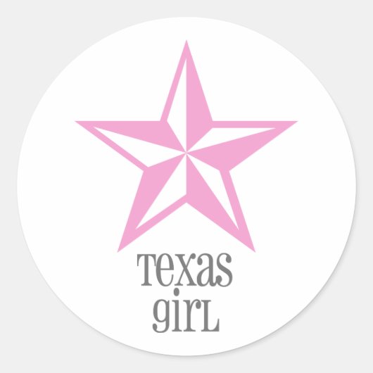Sticker Rond fille texas (Devant)