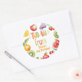 Sticker Rond Fille Two-tti frutti 2ème anniversaire (Enveloppe)