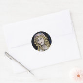 Sticker Rond Fille victorienne de Blond Head (Enveloppe)