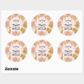 Sticker Rond Filles 2e fête d'anniversaire Pastel Pink Gold Saf (Feuille)