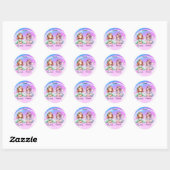 Sticker Rond Filles amies (Feuille)